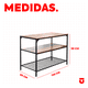thumbnail image 5 of UTILIA Isla de Cocina con 3 Estantes - Encimera Grande de 120 cm, Mesa para Cocina Multiusos, Barra Desayunador con Repisas, Estructura de Acero Estable, Marrón Rústico, 5 of 6