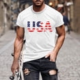 thumbnail image 5 of qucoqpe Patriotic Shirts for Men 4th of July Sports Short Sleeve T-Shirts Independence Day America Flag Tops Graphic Tees, 5 of 5