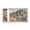 The Streets And Buildings, variant on Nylon Fabric Wallet Compact Bifold With Zipper Coin Pocket Card Slots And Detachable Keychain Lanyard Whimsical Moths