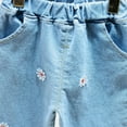 thumbnail image 6 of URMAGIC Baby Toddler Girl Daisy Stretch Denim Leggings Jeans 0-3 Years, 6 of 8