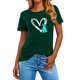 thumbnail image 2 of Mujeres Manga Corta de Verano Tops Pascua Impresa Cuello Redondo, Blusa de Moda Casual para la Primavera, 2 of 5