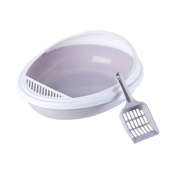 Bandeja de arena para gatos Sunnimix Caja de arena semicerrada desmontable Gris
