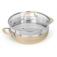 thumbnail image 2 of Granitestone Everyday Pan with Steamer, Aluminum Non-stick, Champagne, 2 of 6