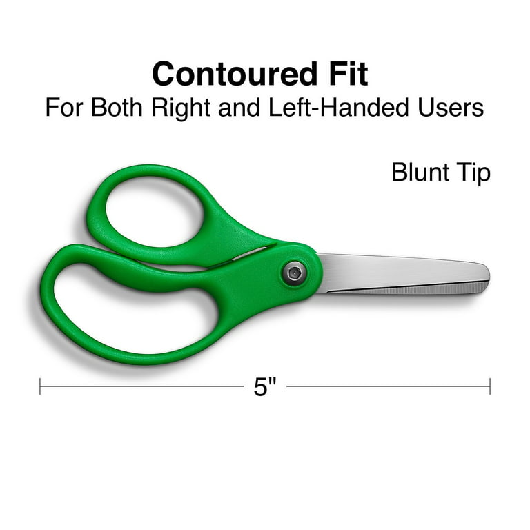 TRU RED Staples Teacher Pack 5 Kids Blunt Tip Stainless Steel Scissors  Straight Handle Right and