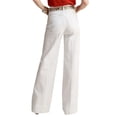 thumbnail image 2 of Deago Women's Wide Leg Jeans Casual High Waisted Stretchy Button Straight Leg Jeans Baggy Loose Denim Pants with Pockets (White, XL), 2 of 9