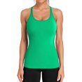 thumbnail image 1 of XINQIHANG Ribbed Workout Tank Tops for Women with Built in Bra Tight Racerback Scoop Neck Athletic Top, 1 of 7