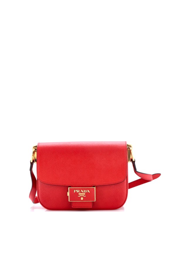 Pre-Owned Embleme Flap Bag Saffiano Leather Small By Rebag