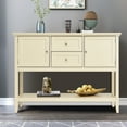 thumbnail image 3 of Topbuy Buffet Cabinet Sideboard Wooden Console Table with 2 Storage Drawers & 2 Cabinets & Bottom Shelf Beige, 3 of 7