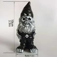 thumbnail image 7 of nvzhuang Halloween Resin Gnome Standing Gothic Black Skull Face Doll Table Decor Shelf Figurines for Home, 7 of 7