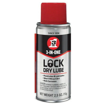 WD40 Company 120077 3 In 1 Dry Lock Lube 2.5 Oz