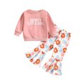 thumbnail image 1 of Gibobby Conjunto de Bebé A Niño Recién Nacido bebé niñas largo estampado Floral Tops y pantalones 2 uds trajes conjunto de ropa para niños ropa(Rojo,12-18 Meses), 1 of 5