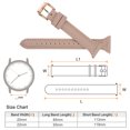 thumbnail image 2 of Genuine Leather Watch Band 20mm Quick Release Elegant Top Grain Replacement Strap Pink/Rose Golden Tone, 2 of 6