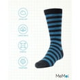 thumbnail image 6 of MeMoi Two Color Striped Cotton Blend Dress Socks - Boys - Male, 6-7, Navy, 6 of 7