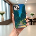 thumbnail image 2 of SKLYDDI Multicolor Tranquil Woodland Journey for iPhone 16 Case - Painterly Style, Street Lamps & Fireflies, TPU, Aesthetic Cute, 2 of 7