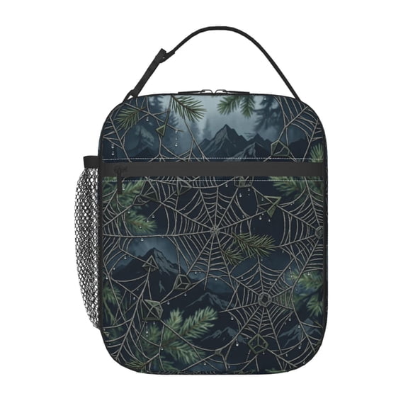 Spiders Web Insulated Lunch Bag Reusable Lunch Box Women Men,Cooler Thermal Meal Tote For Travel Outdoors Picnic Office Work