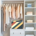 thumbnail image 4 of Yayeee Collapsible Cube Storage Bin with Lid Fabric Closet Decorative Basket with Handles, Beige Stripes, 4 of 7