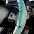 thumbnail image 5 of Starry Shark Car Wheel Cover, 14.5 Inch Printing PVC Leather Auto Accessories Steering Wheel Cover, 5 of 6