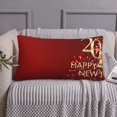 thumbnail image 6 of Disketp Happy New Year 2025 Pillowcase, Queen Size Pillow Cases for Bedroom,Office,Sofa, Pillow Cover with Envelope Closure - 20x36in, 6 of 7