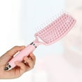 thumbnail image 4 of Unique Bargains 1 Pc Women's Durable Hollow Hair Brush Detangler Brush for All Hair Pink, 4 of 6