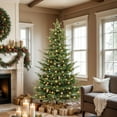 thumbnail image 1 of Dextrus 6.5ft Pre-Lit  Artificial Christmas Tree, Layered  Aspen Fir Christmas Tree with 900 PE & PVC Branch Tips & 500 Lights, Remote Control,11 Modes, Green, 1 of 9