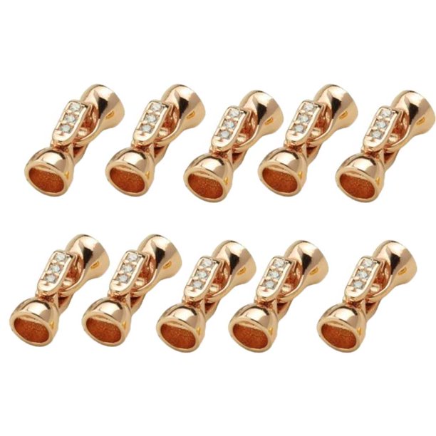 Conector de cierre de 10 Uds., hebilla pequeña práctica, bricolaje, terminación, estilo Simple, herramienta de conexión ligera, collar para Ropa, zapatos y accesorios Miscelánea Oro rosa Minnieouse AP016399-02