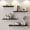 Black&white, variant on 4 Different Sizes Floating Shelves for Wall Decor, Rustic White