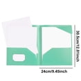 thumbnail image 3 of Two Pocket Folders Plastic Document Organizer Folder with Flap Double Pocket Presentation Folders Mint Green, 3 of 6