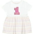 thumbnail image 3 of Inktastic First Birthday Flamingo 1 Year Old Girl Girls Baby Dress, 3 of 5