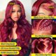 thumbnail image 4 of Pelucas Nollipopco con encaje frontal, 30 pulgadas, 99J, cabello humano burdeos, 4 of 6