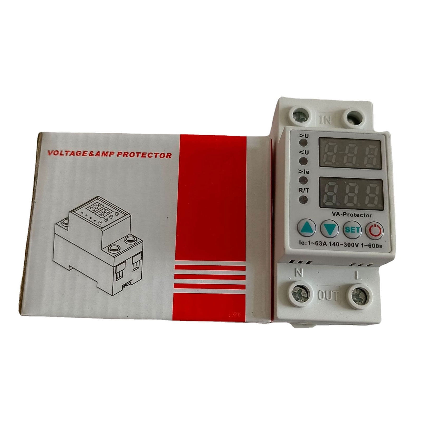 Geemin 63A Din Rail 220V Adjustable Over and Under Voltage Protective Device Protector