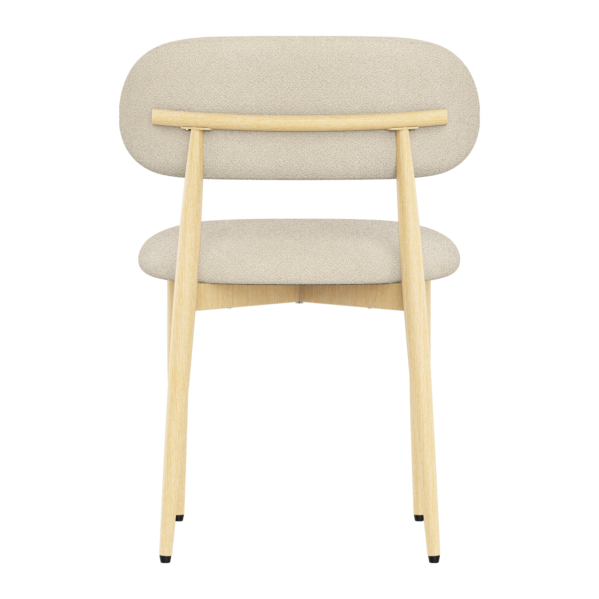 Dining Chairs Set Of 2, Lamb Wool Fabric Cushioned Dining Chair, Carbon Steel Chair Leg Bracket With Wooden Veneer, Suitable For Commercial And Family Restaurants