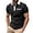 Black, variant on Mens Polo Shirts Short Sleeve Blue Button Up V Neck Big and Tall Cotton Short Sleeve Stretch Regular Fit Comfy Golf Shirt