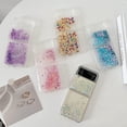 thumbnail image 4 of Compatible with Samsung Galaxy Z Flip 3 5G Case Glitter Quicksand Bling Star Luxury for Women Shockproof Soft Phone Cover for Galaxy Z Flip 3 2021 Case (Z Flip3,Blue), 4 of 10
