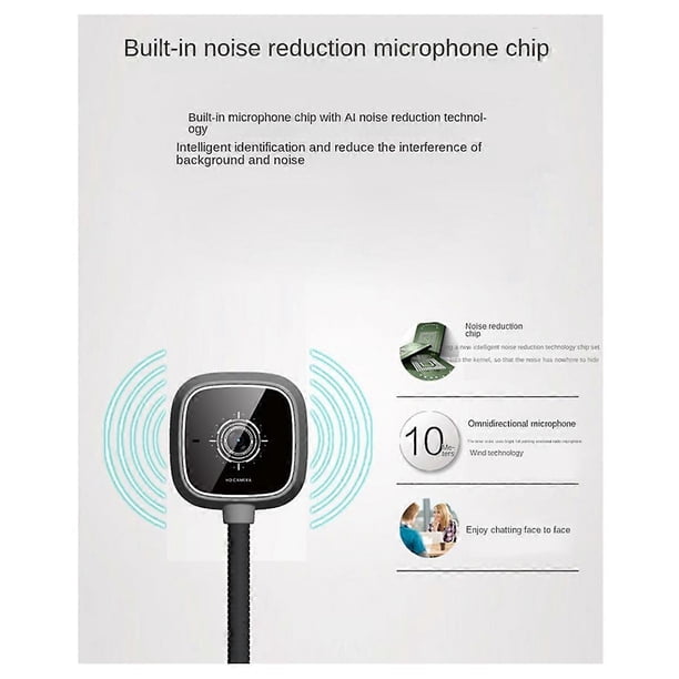 Webcam HD Web Camera Built-in Microphone USB Plug Web Cam for PC Computer Laptop Desktop Free Drive