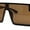 Tortoise Brown, variant on Womens Flat Top Square Shield Oversize Plastic Sunglasses Tortoise Brown