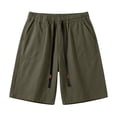 thumbnail image 7 of Tqcoqu Elastic Drawstring Waist Bermuda Shorts for Women,Loose Fit Summer Casual Shorts with Big Patch Pocket,Army Green Women's M-XXXXL, 7 of 7