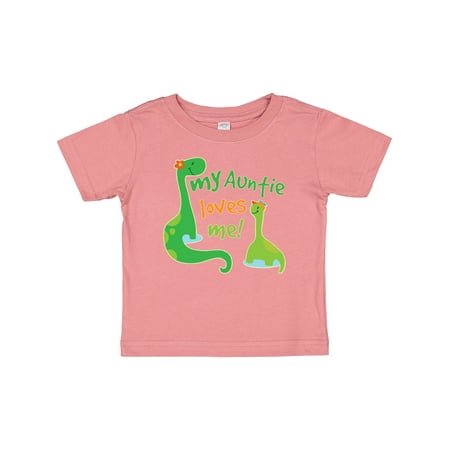

Inktastic My Auntie Loves Me Dinosaur Gift Baby Boy T-Shirt