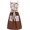 Brown, variant on PETGLE Vintage Pinafore Apron Dress for Women with Pockets Cute Floral Chef Aprons for Kitchen Cooking Baking Gardening