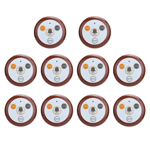 Wireless Calling System,10Pcs Wireless Pager Calling Restaurant Pager Pager System World-Class Design