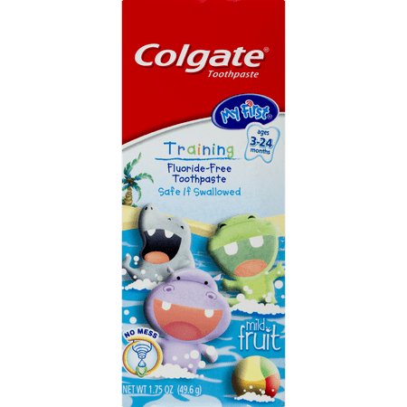 Colgate My First Baby and Toddler Toothpaste, Fluoride Free, Mild Fruit - 1.75