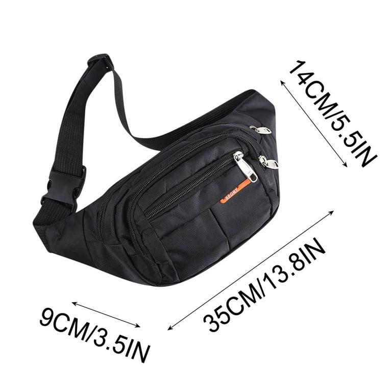 Nylon Fanny Pack Shein Black Crossbody Bag *'S Black Oxford Waist