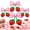 Pink Green Red, variant on 4PCS Berry First Strawberry Balloons with Pink Bow, 18 Inch Strawberry Foil Balloons for Girl Strawberry Birthday Party, Berry First Birthday Decorations, Baby Shower Pink Coquette Party Decor