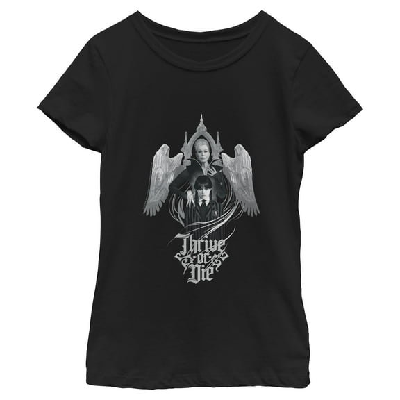 Girls Wednesday Grandmama Thrive or Die T Shirt