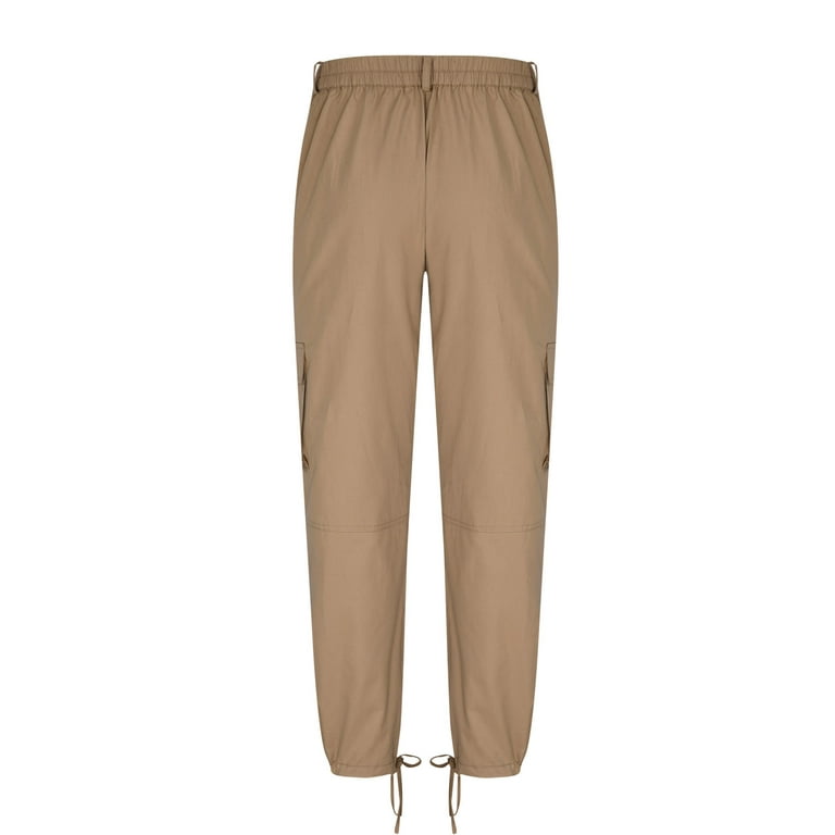 Clearance-sale Khaki Cargo Pants for Men Men Solid Patchwork