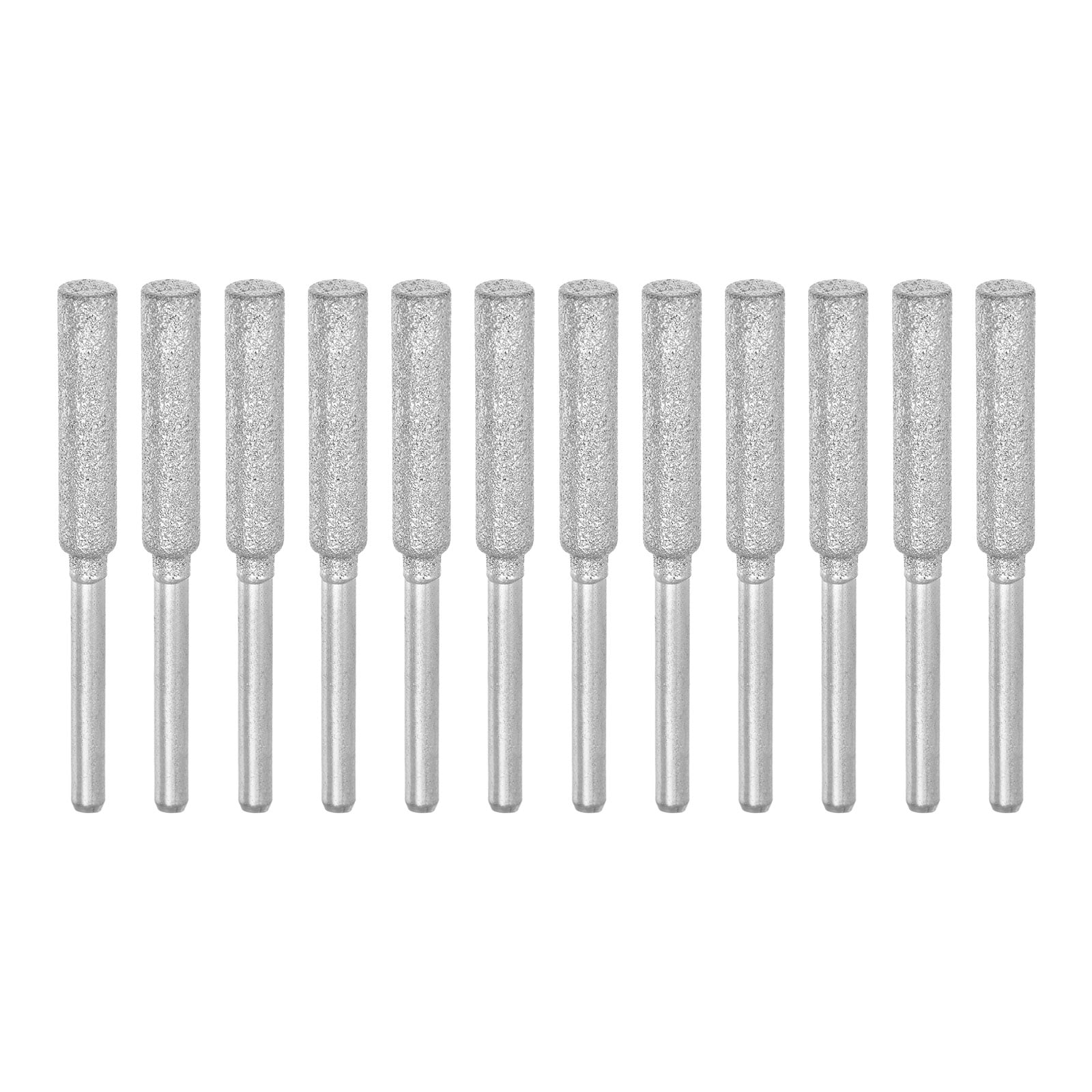 12 Packs Diamond Chainsaw Sharpener Bits 3/16" 4.8mm Cylinder Head