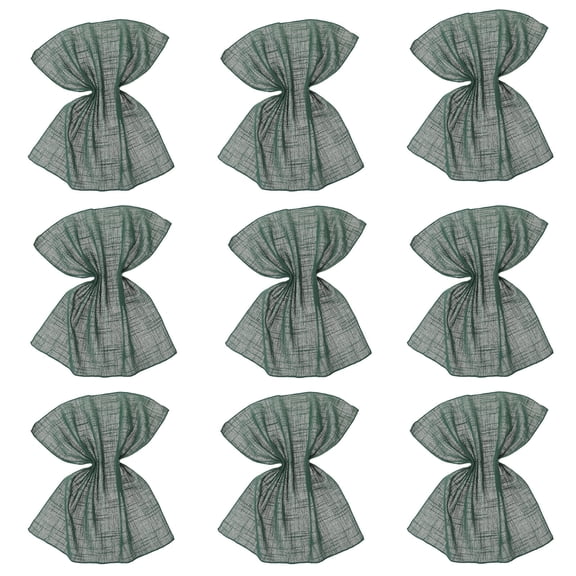 DINHEAROM Green Cotton-Linen Dinner Napkins for Decor Soft Comfortable Reusable 10Pcs