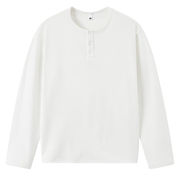 VJATTWR Men's Long Sleeve V-Neck Undershirt, Smooth Fabric, Under Dress Clothes L