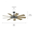 thumbnail image 4 of Kichler Lighting - Gentry - 9 Blade Ceiling Fan with Light Kit In Vintage, 4 of 6
