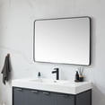 thumbnail image 5 of Vinnova Design Mutriku 48 in. W x 32 in. H Rectangle Metal Wall Mirror in Brushed Black, 5 of 8