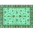 thumbnail image 1 of Ahgly Company Indoor Rectangle Oriental Turquoise Blue Traditional Area Rugs, 8' x 10', 1 of 4